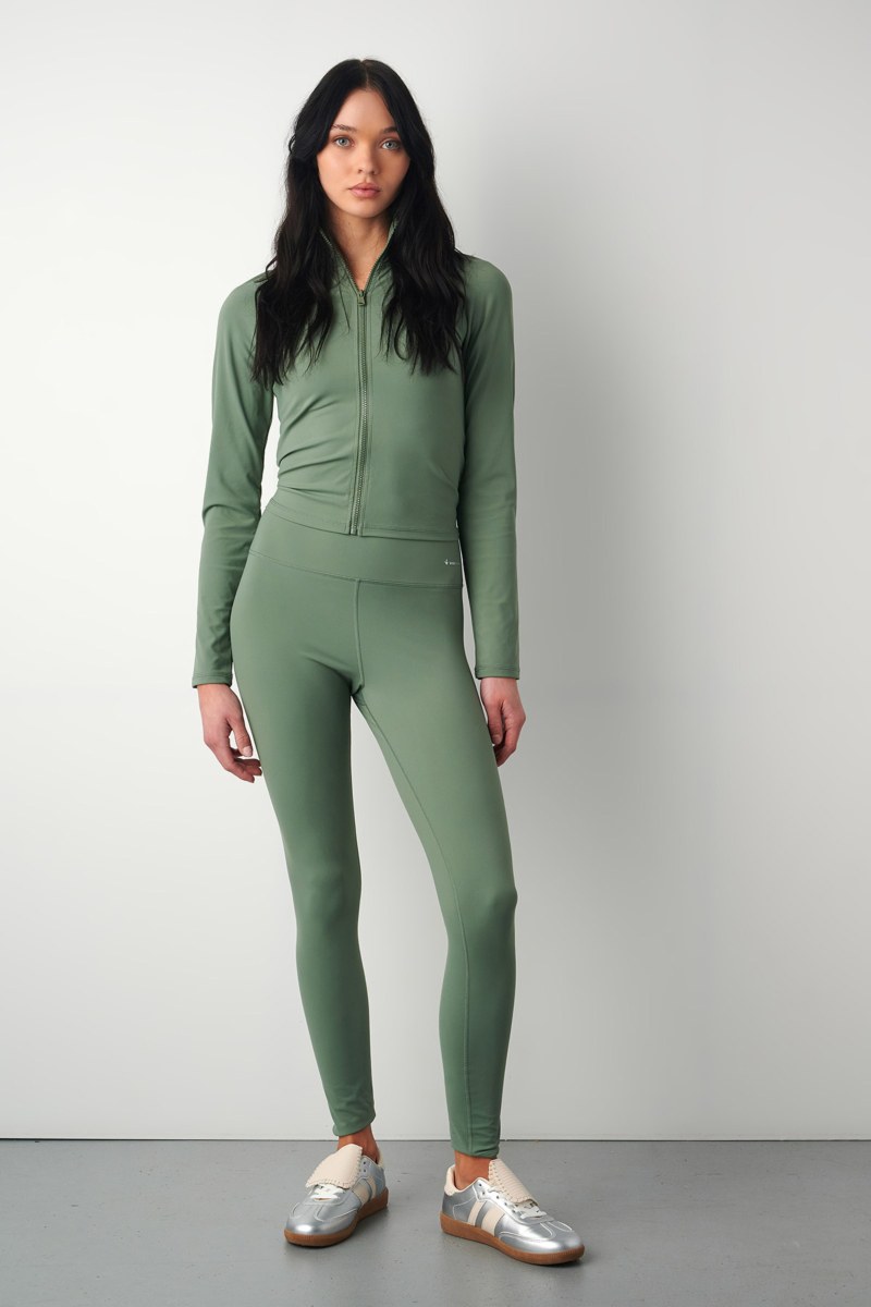 SATIN TOUCH HIGH WAISTED SPORTS LEGGINGS-25845007-525