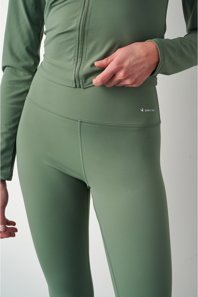 SATIN TOUCH HIGH WAISTED SPORTS LEGGINGS-25845007-525