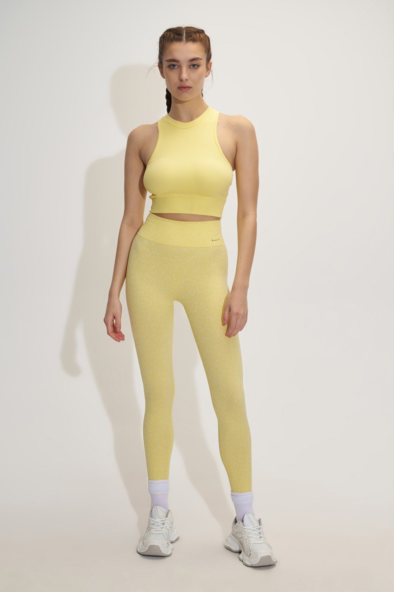 LEOPARD PRINTED SEAMLESS HIGH-WAISTED SPORTS LEGGINGS-25845032-509