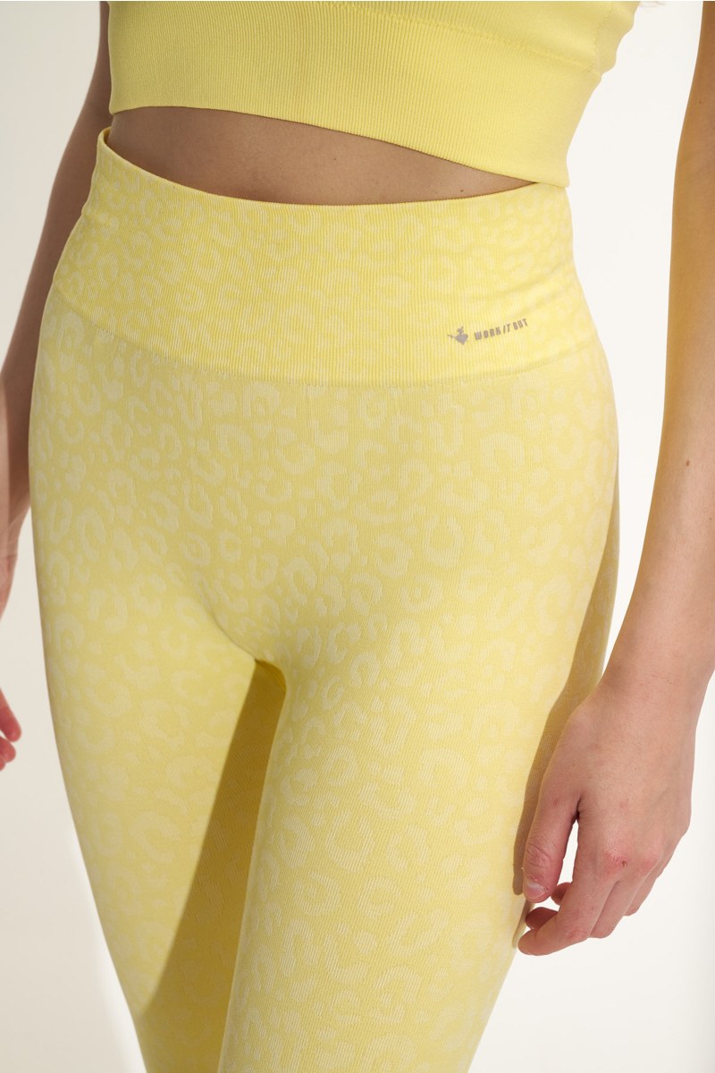 LEOPARD PRINTED SEAMLESS HIGH-WAISTED SPORTS LEGGINGS-25845032-509