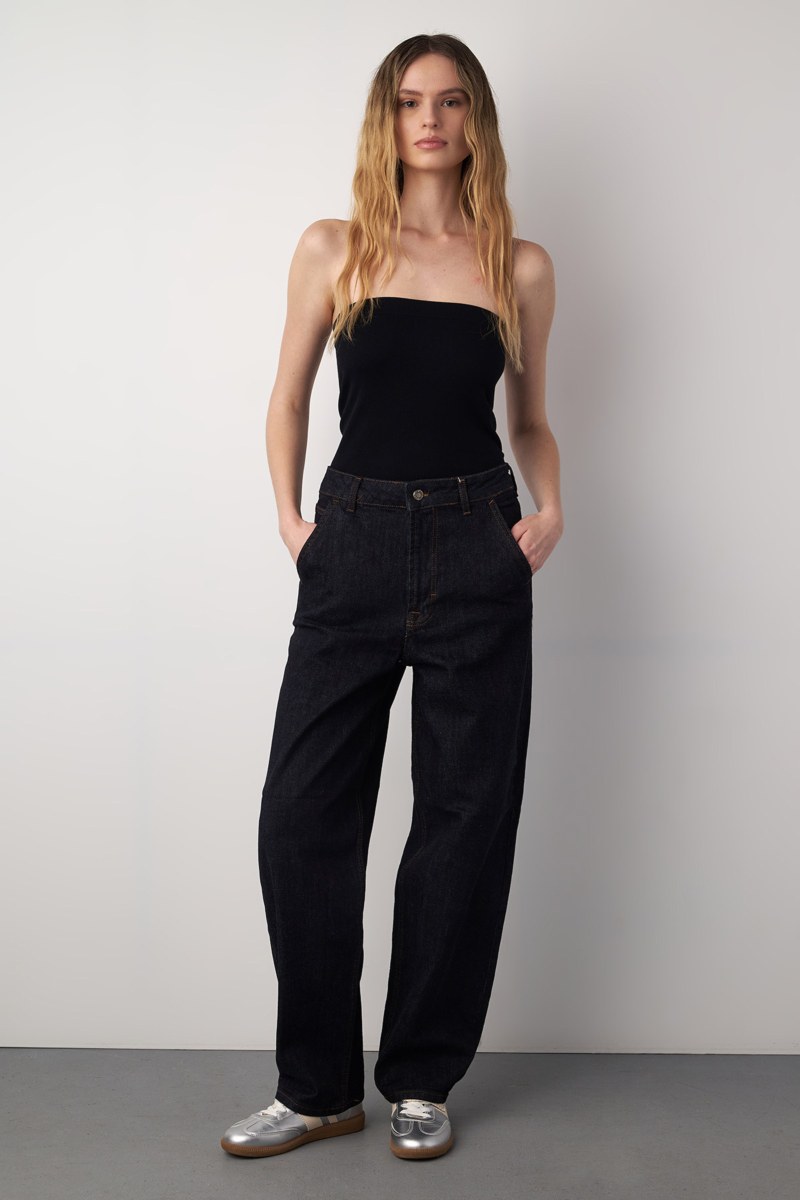 STRAPLESS MONOCHROME RIBBED BODYSUIT-25846010-110