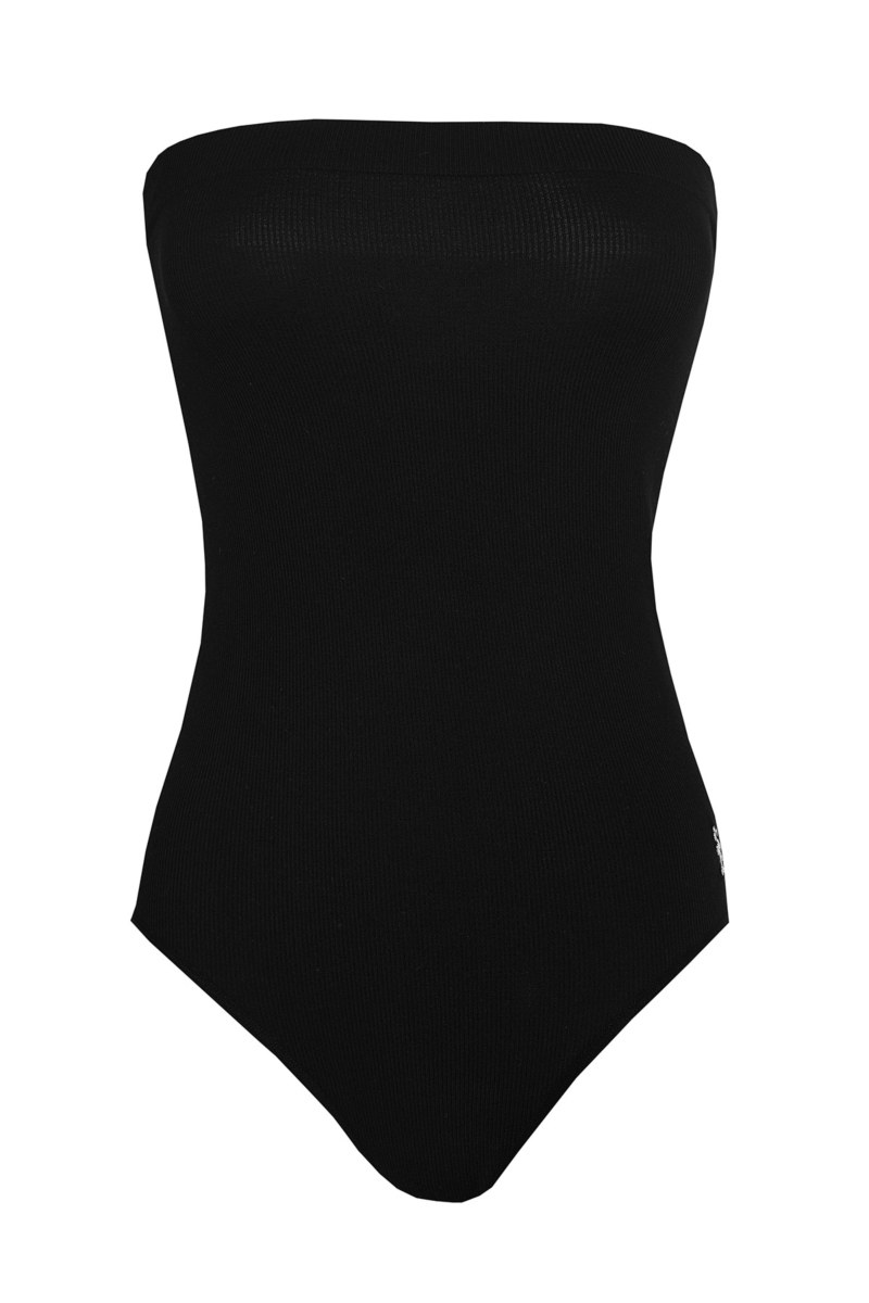 STRAPLESS MONOCHROME RIBBED BODYSUIT-25846010-110