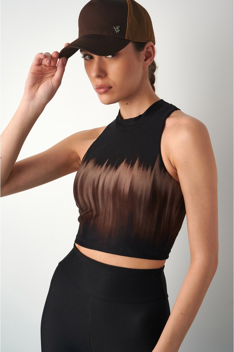 TIE-DYE SLEEVELESS CROP TOP / SPORTS BRA-25848030-332