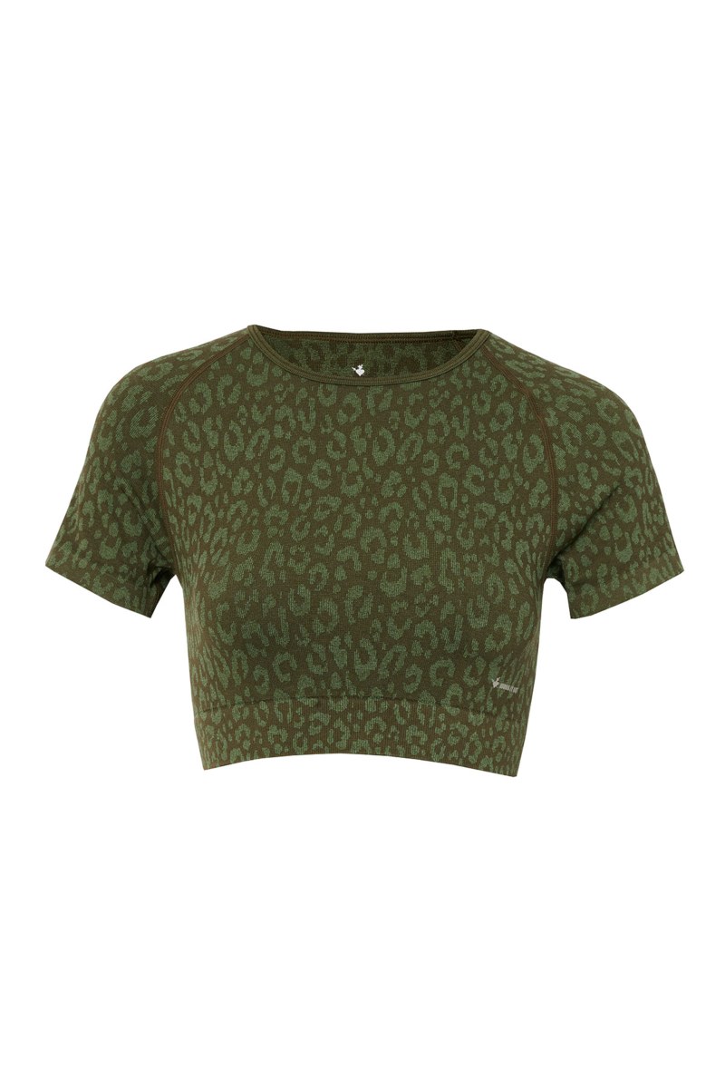 LEOPARD PRINTED SEAMLESS SPORTS CROPPED TOP-25862047-521