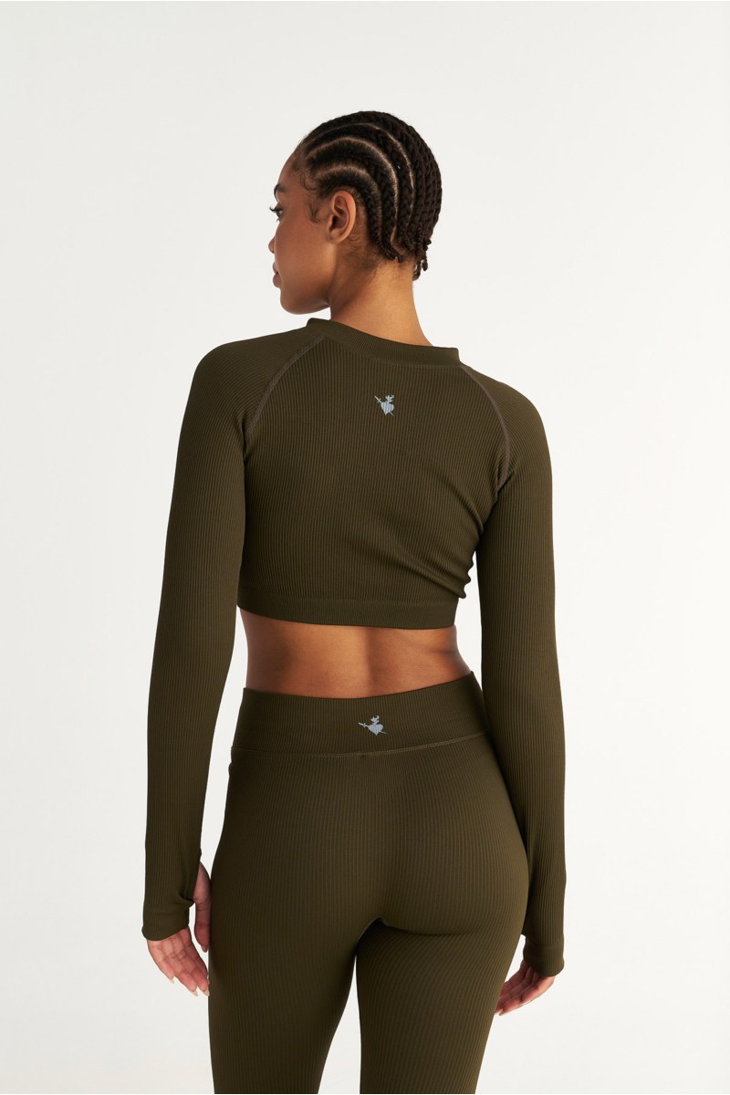 SEAMLESS SPORTS CROPPED JACKET WITH THUMB DETAILS-25863029-521