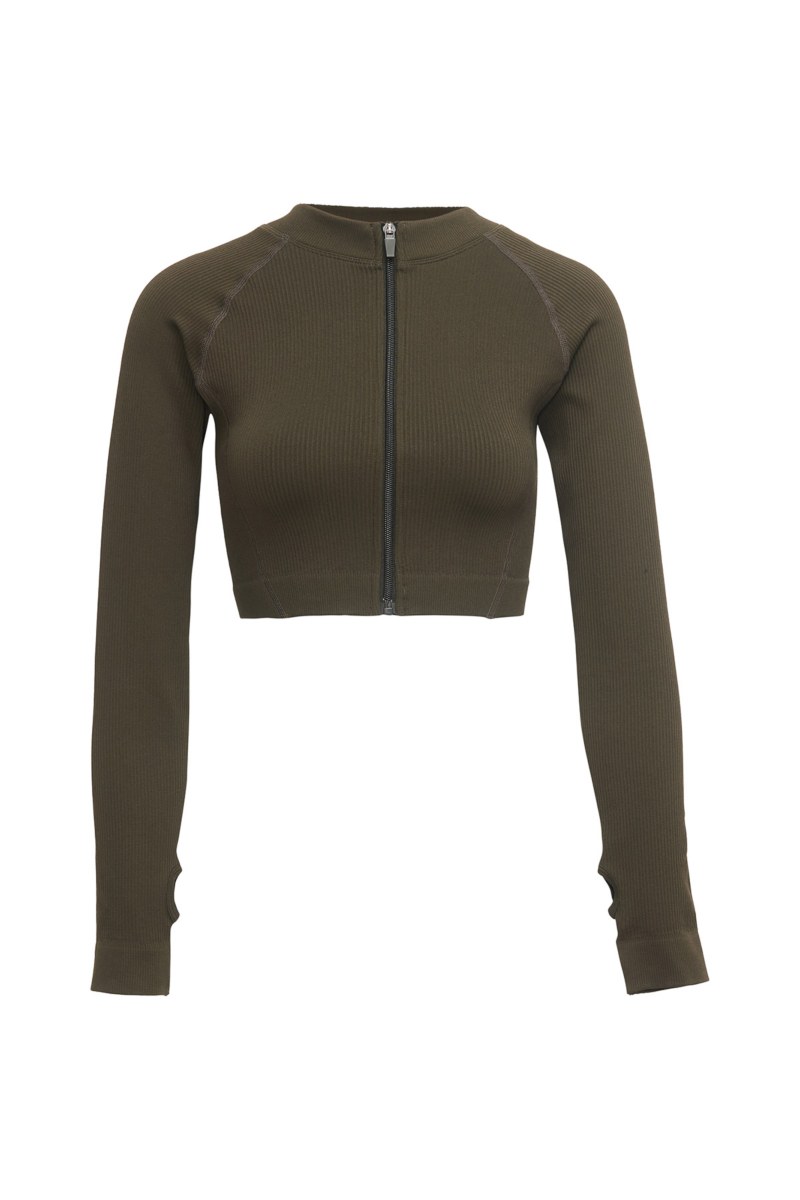 SEAMLESS SPORTS CROPPED JACKET WITH THUMB DETAILS-25863029-521