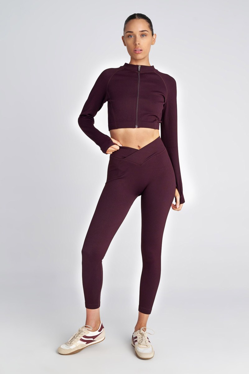SEAMLESS SPORTS CROPPED JACKET WITH THUMB DETAILS-25863029-636