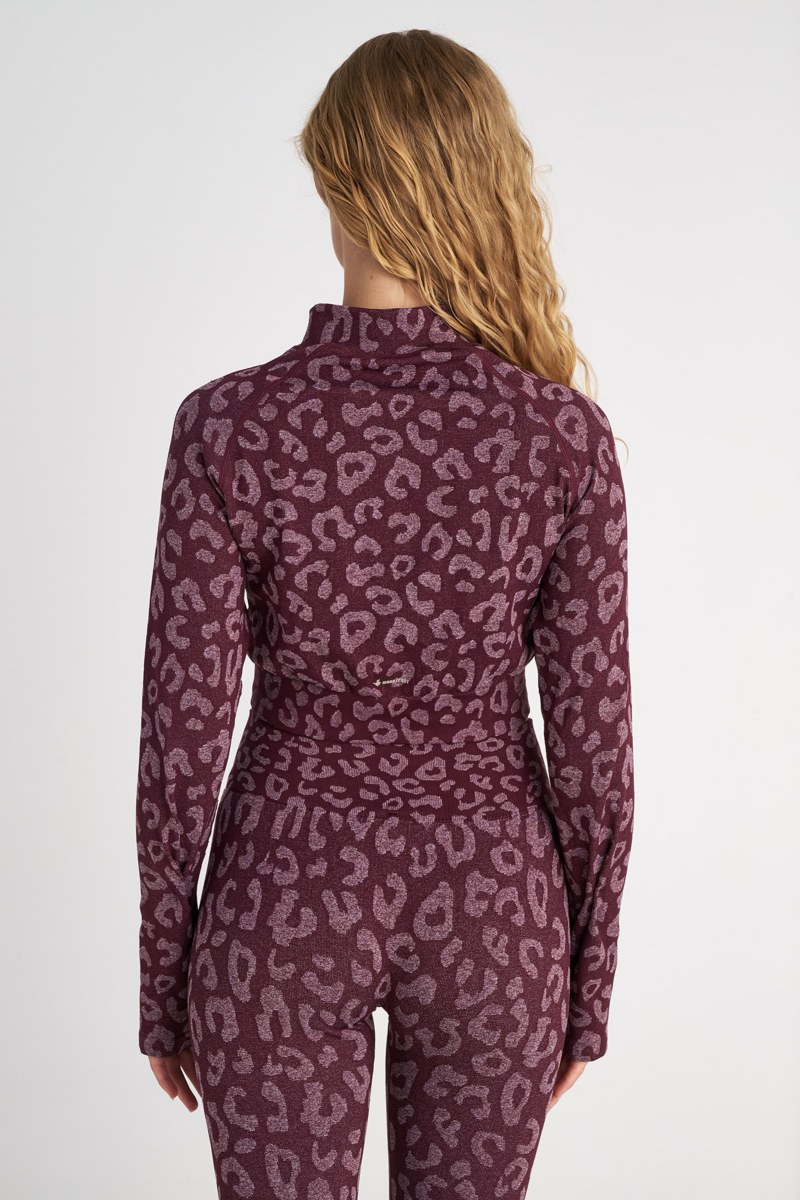 SEAMLESS SPORTS CROPPED JACKET WITH THUMB DETAILS-25863047-855