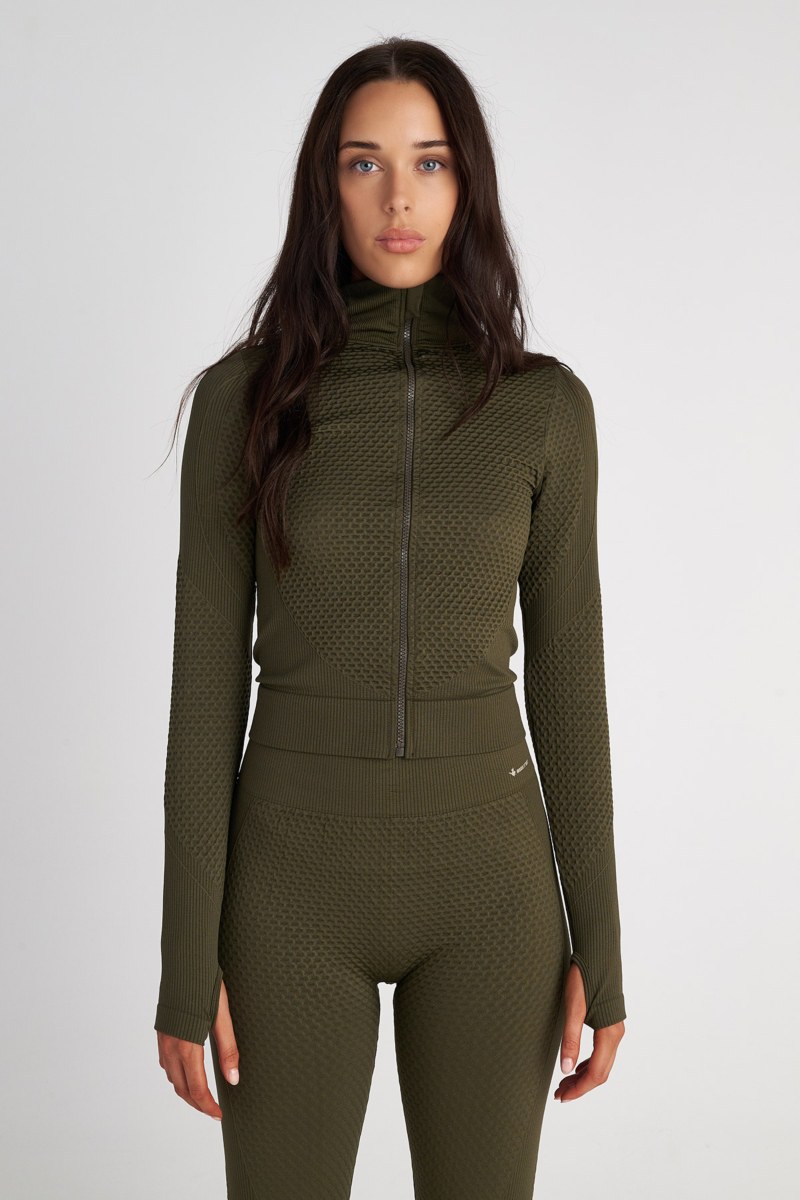 SEAMLESS SPORTS CROPPED JACKET WITH THUMB DETAILS-25863070-521