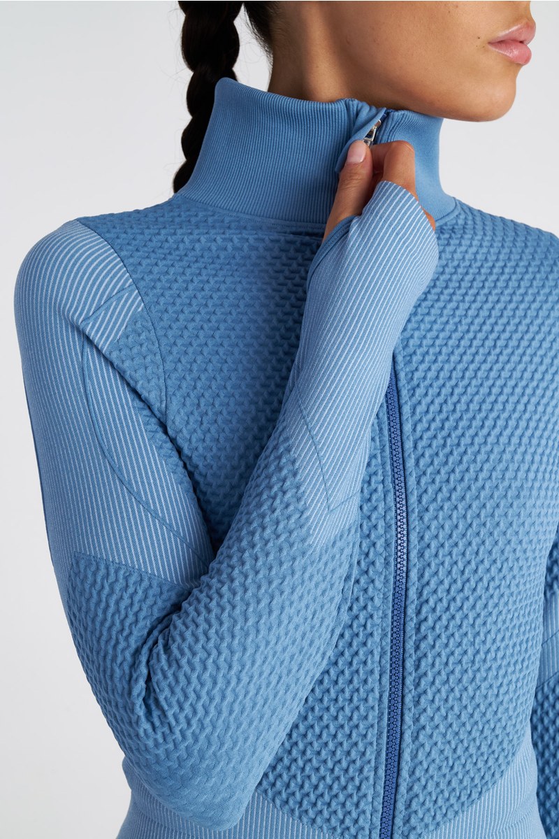 SEAMLESS SPORTS CROPPED JACKET WITH THUMB DETAILS-25863071-427