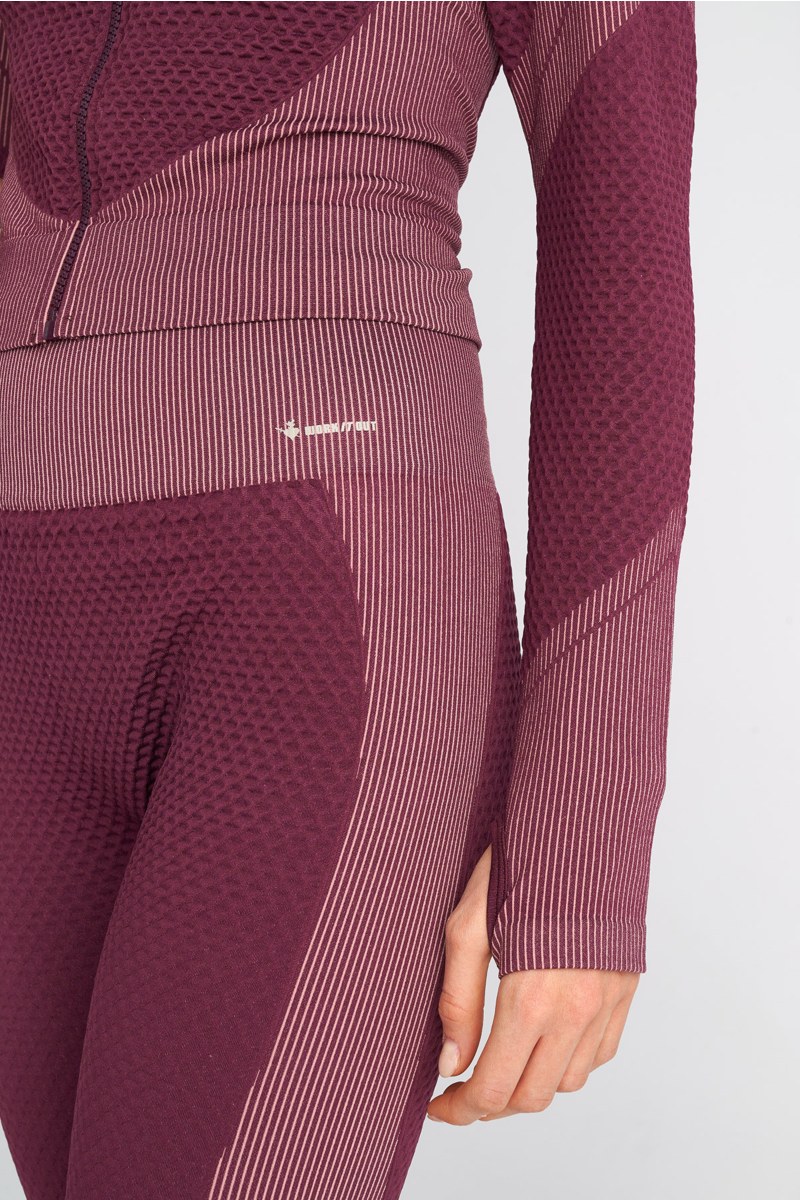 SEAMLESS SPORTS CROPPED JACKET WITH THUMB DETAILS-25863071-855