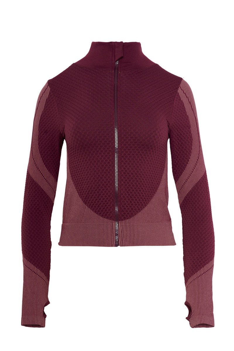 SEAMLESS SPORTS CROPPED JACKET WITH THUMB DETAILS-25863071-855