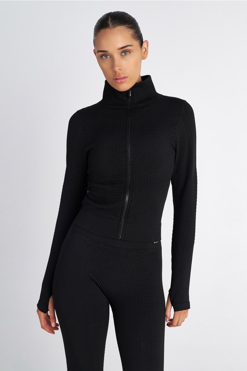SEAMLESS SPORTS CROPPED JACKET WITH THUMB DETAILS-25863073-110