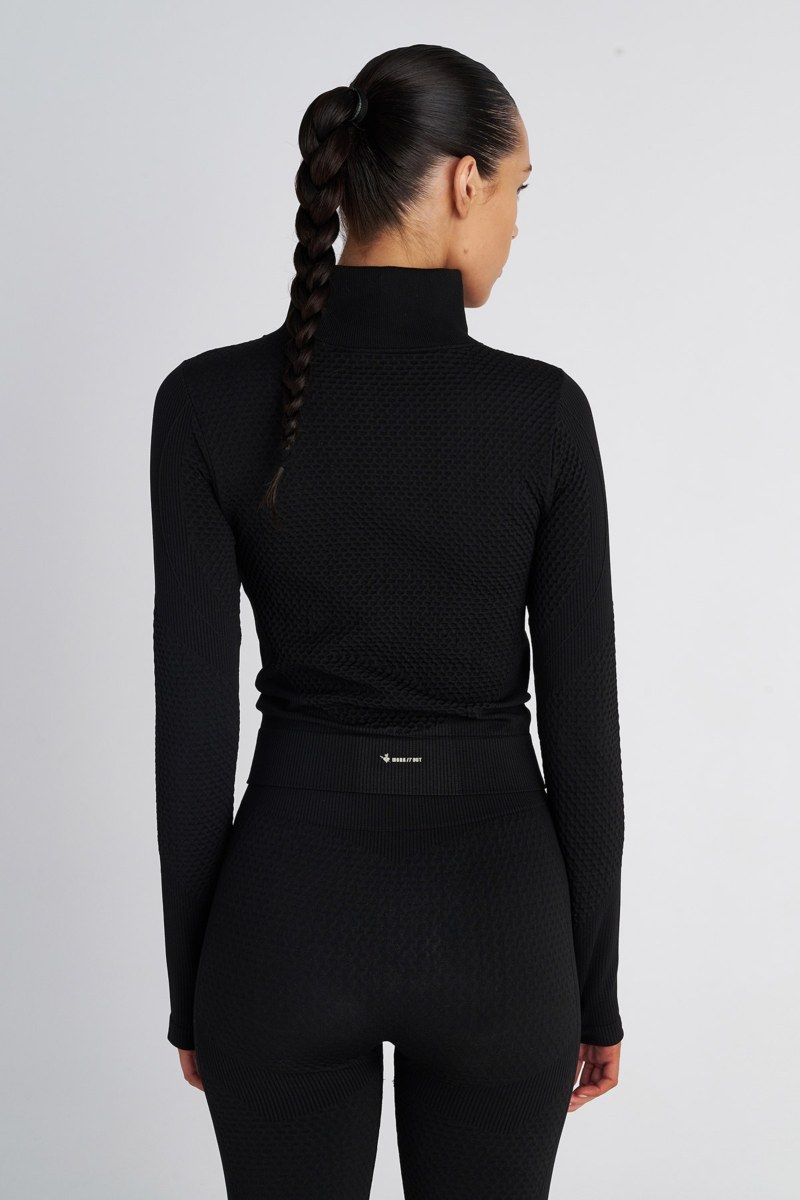 SEAMLESS SPORTS CROPPED JACKET WITH THUMB DETAILS-25863073-110