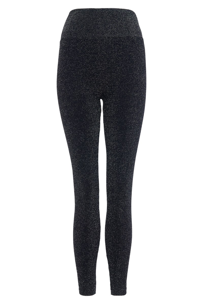 SEAMLESS HIGH-WAISTED SPORTS LEGGINGS WITH GOLD METALLIC THREAD-25865031-110