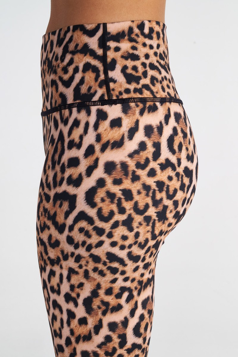 LEOPARD PRINTED HIGH WAISTED SPORTS LEGGINGS-25865034-301