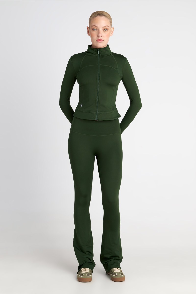 HIGH WAIST FLARED SPORTS LEGGINGS/PANTS-25865039-996