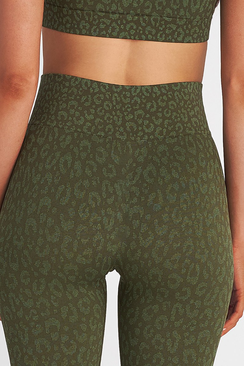 LEOPARD PRINTED SEAMLESS HIGH-WAISTED SPORTS LEGGINGS-25865047-521