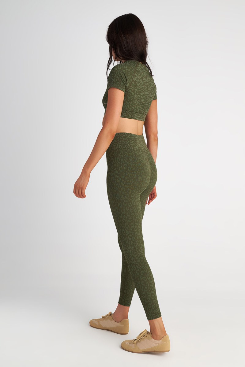 LEOPARD PRINTED SEAMLESS HIGH-WAISTED SPORTS LEGGINGS-25865047-521