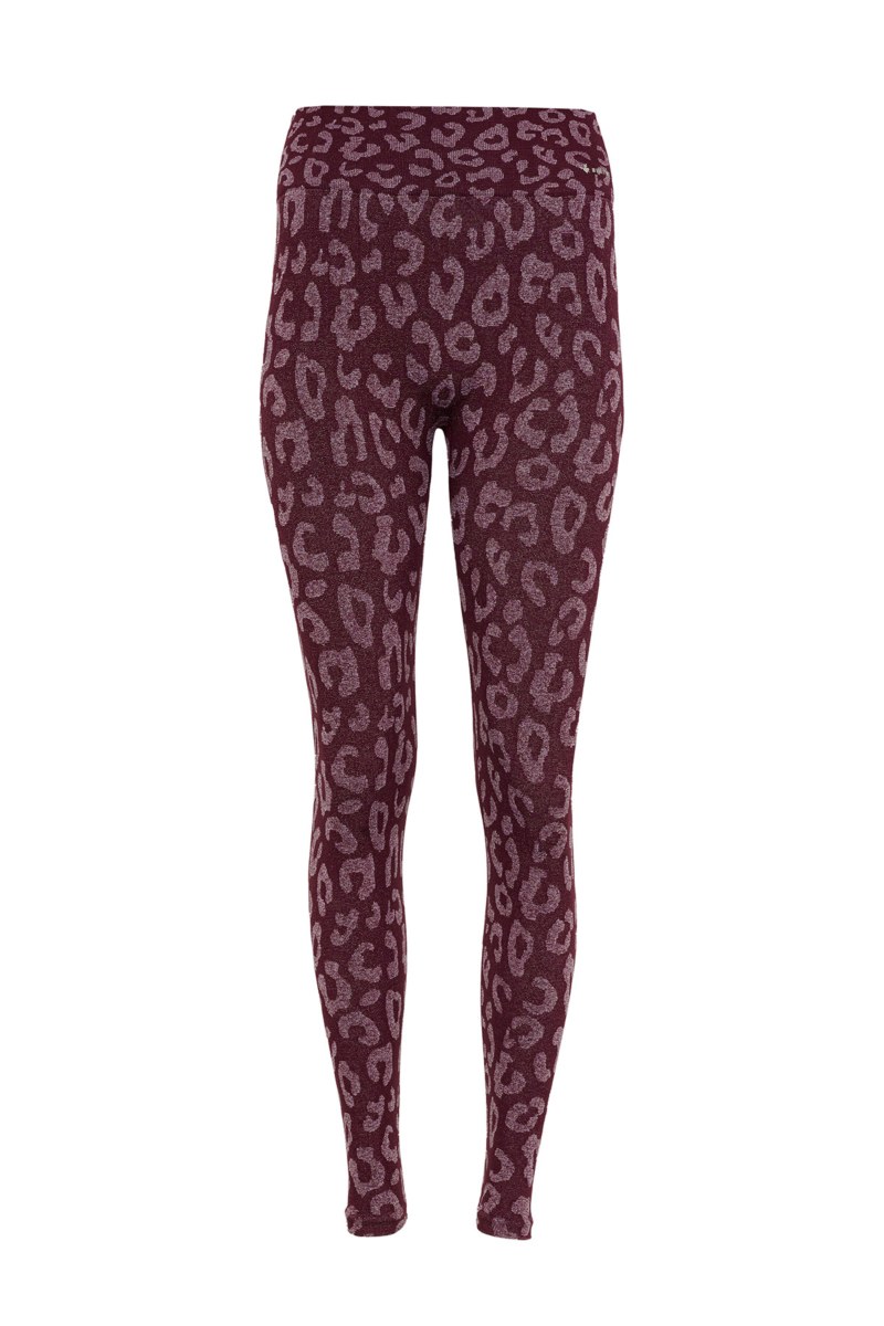 LEOPARD PRINTED SEAMLESS HIGH-WAISTED SPORTS LEGGINGS-25865047-855