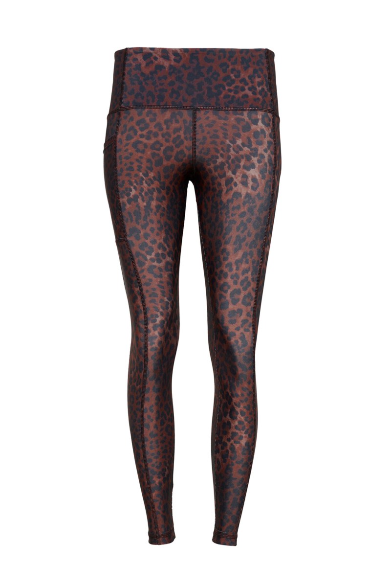 LEOPARD PRINTED HIGH-WAISTED SPORTS LEGGINGS-25865050-634