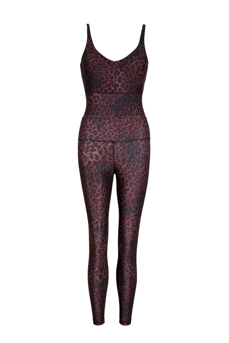 LEOPARD PRINTED STRETCH SPORTS JUMPSUIT WITH OPEN BACK-25867050-634