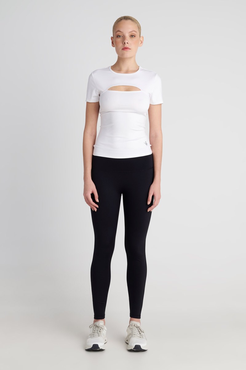 SHORT-SLEEVED SPORTS TOP WITH FRONT CUT-OUT DETAIL-25868032-103