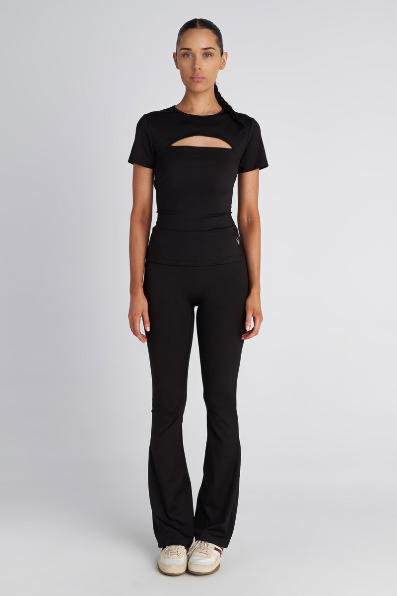 SHORT-SLEEVED SPORTS TOP WITH FRONT CUT-OUT DETAIL-25868032-110