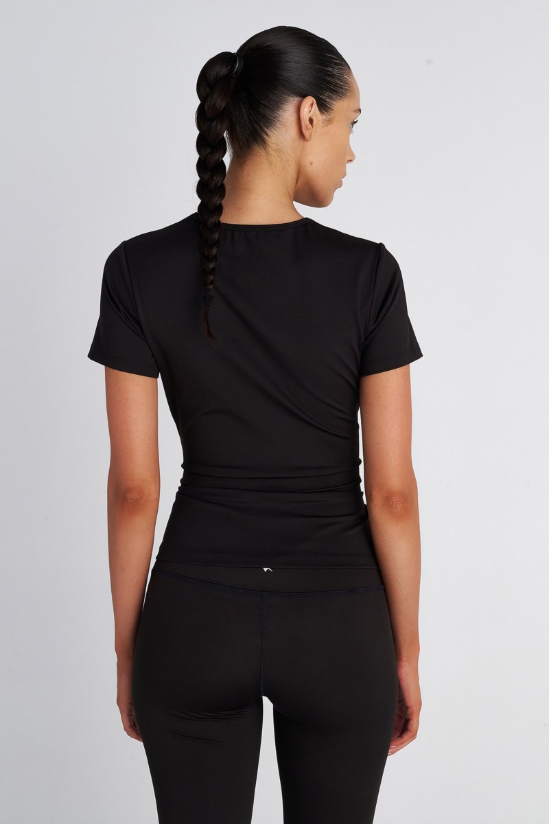 SHORT-SLEEVED SPORTS TOP WITH FRONT CUT-OUT DETAIL-25868032-110