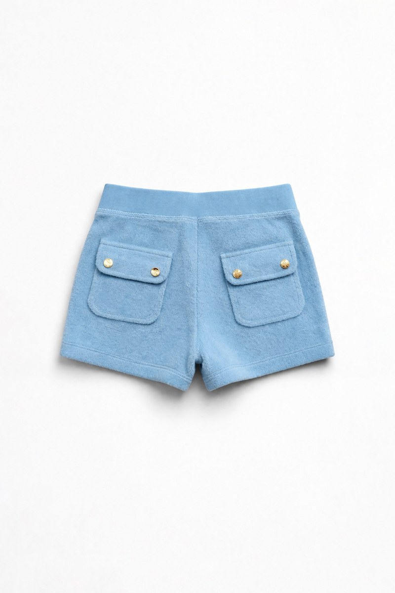 MONOCHROME TERRY SHORTS FOR GIRLS-26610001-987