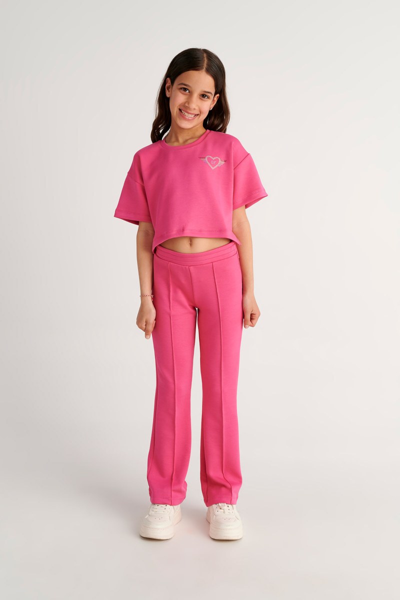 SOFT LIGHT TOUCH PANTS FOR GIRLS WITH FRONT OUTER SEAM-26611038-815