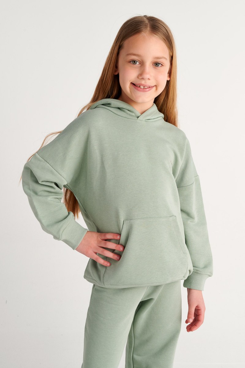 STRASS EMBELLISHED COTTON SWEATSHIRT FOR GIRLS-26612019-870