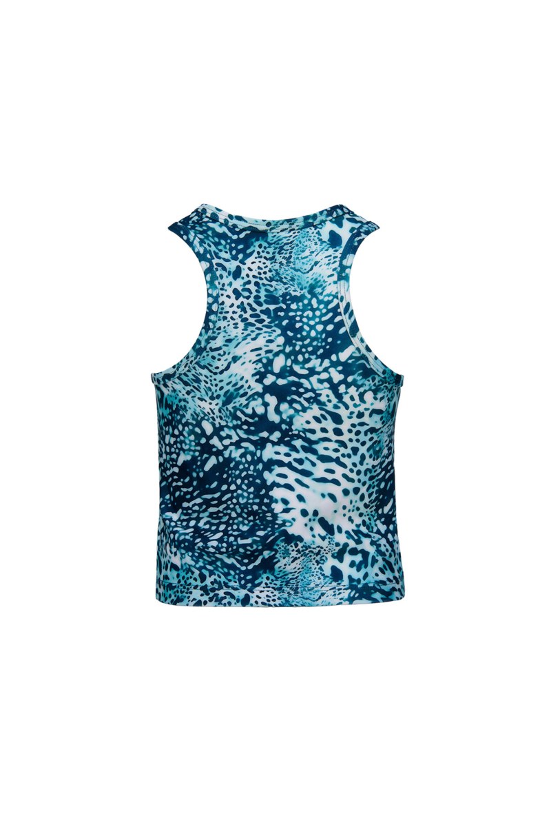 PRINTED SPORTS TOP FOR GIRLS WITH ATHLETIC BACK-26612021-414
