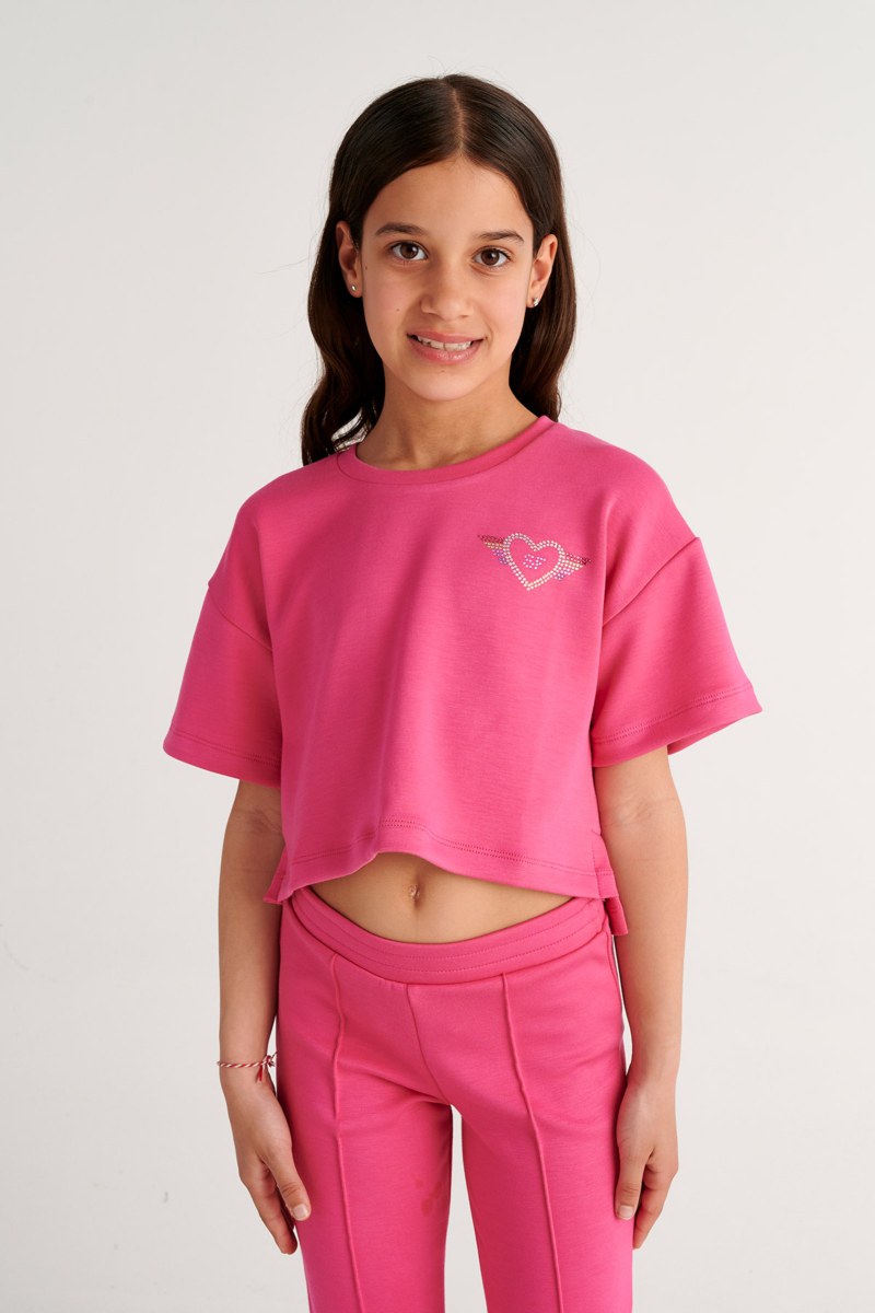 EMBELLISHED SOFT LIGHT TOUCH T-SHIRT FOR GIRLS-26612038-815