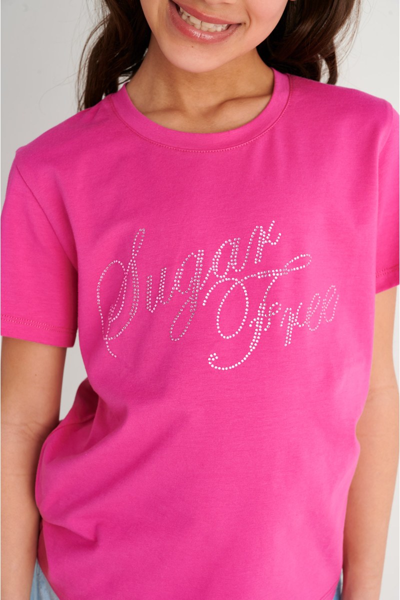 EMBELLISHED COTTON T-SHIRT FOR GIRLS-26612040-704