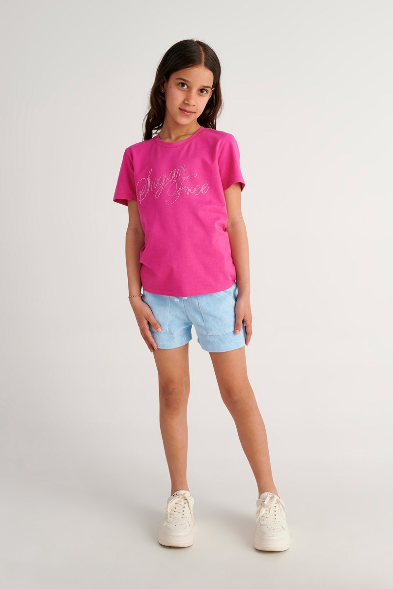 EMBELLISHED COTTON T-SHIRT FOR GIRLS-26612040-704