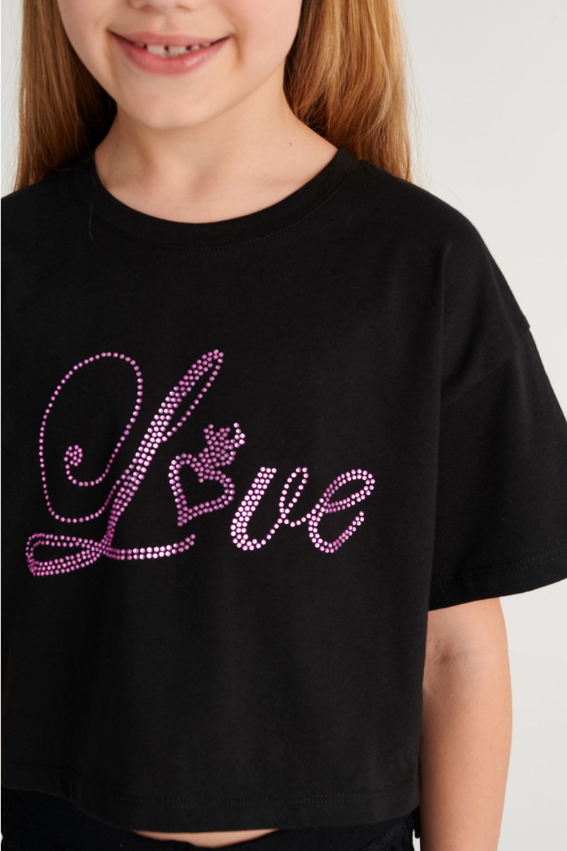 EMBELLISHED COTTON T-SHIRT FOR GIRLS-26612041-110