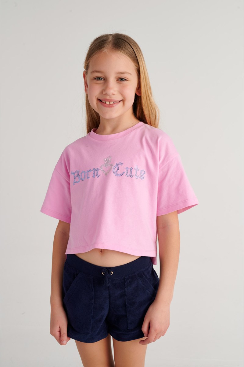 EMBELLISHED COTTON T-SHIRT FOR GIRLS-26612042-876