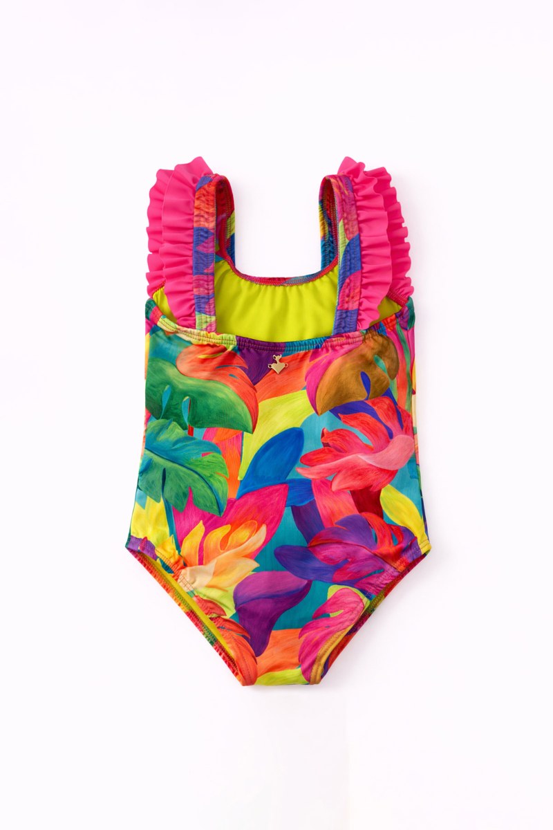 MULTICOLOR PRINTED ONEPIECE SWIMSUIT FOR GIRLS-26615002-999