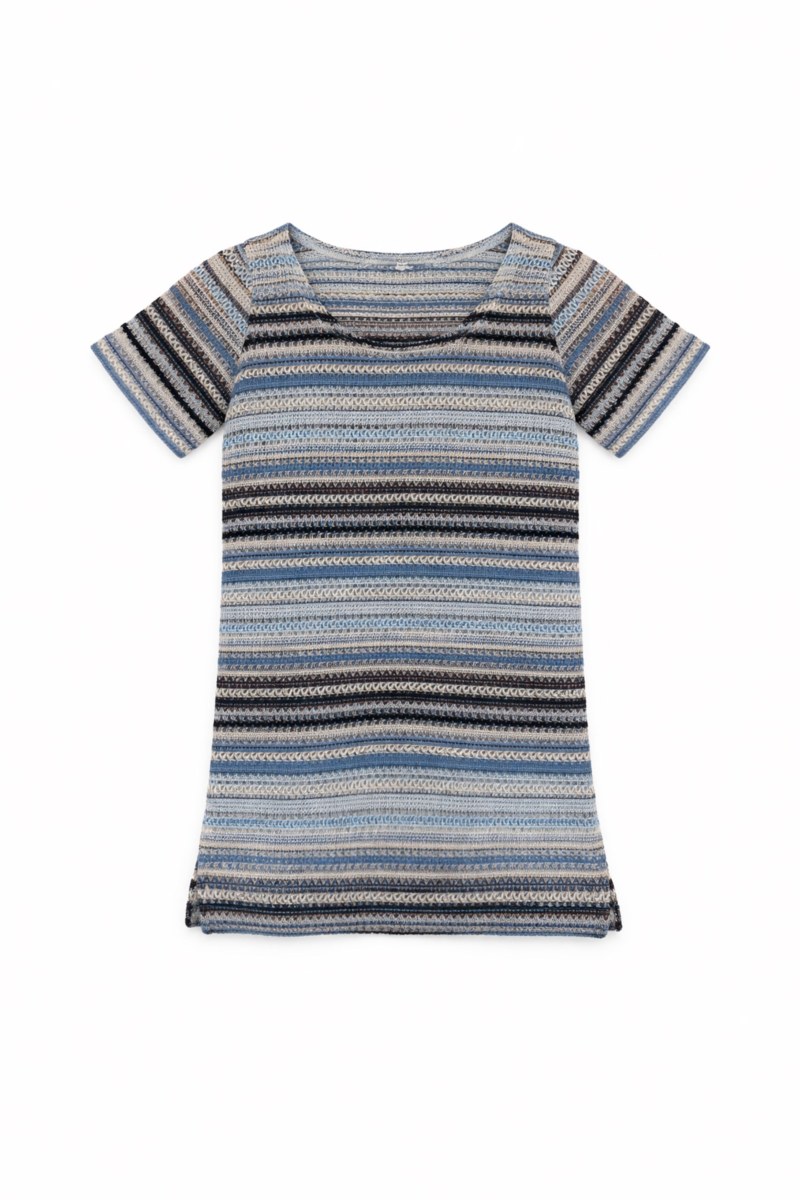 SEMI-SHEER MINI CROCHET DRESS/KAFTAN FOR GIRLS-26617007-999