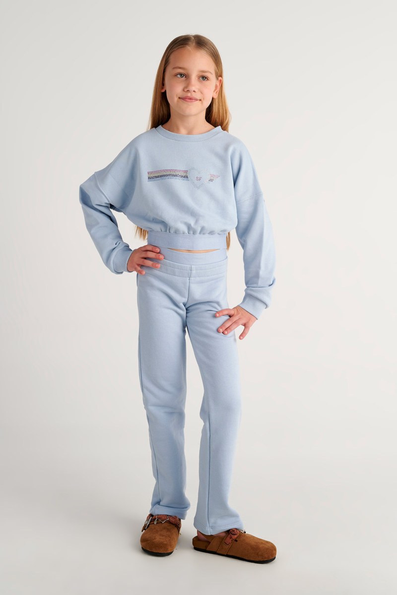 COLORFUL STRASS EMBELLISHED COTTON TRACK SET FOR GIRLS-26618017-309