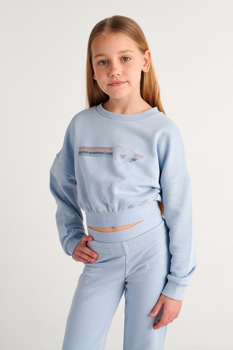 COLORFUL STRASS EMBELLISHED COTTON TRACK SET FOR GIRLS-26618017-309