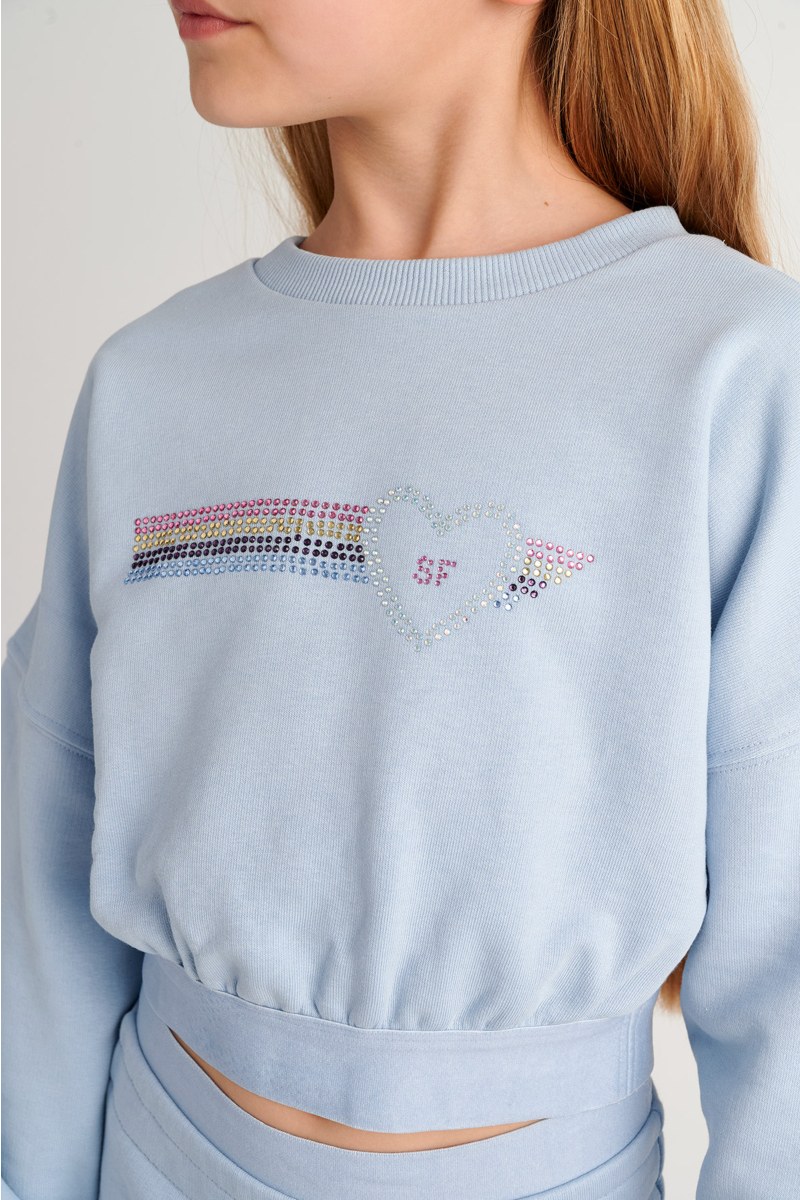 COLORFUL STRASS EMBELLISHED COTTON TRACK SET FOR GIRLS-26618017-309