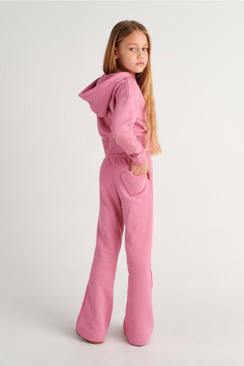 COLORFUL STRASS EMBELLISHED COTTON TRACK SET FOR GIRLS WITH RAINBOW ZIPPER-26618018-720