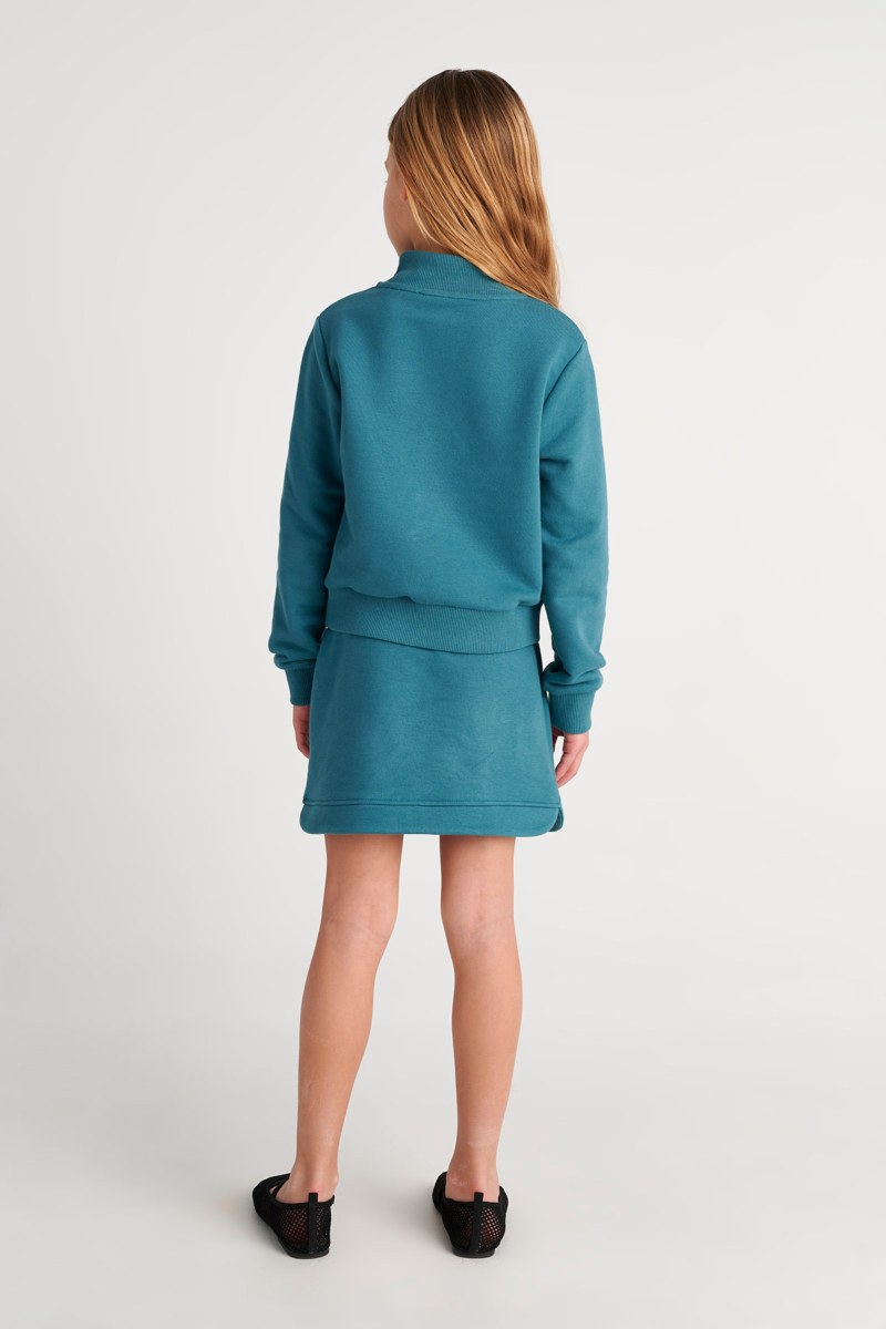 COTTON JACKET/SKIRT SET FOR GIRLS WITH RAINBOW ZIPPER-26618023-414