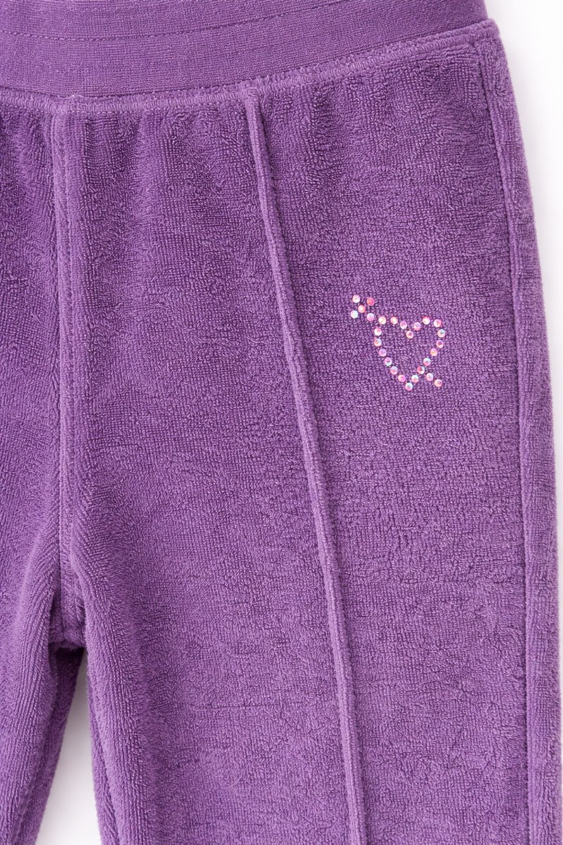 STRASS EMBELLISHED TERRY TRACK SET FOR GIRLS WITH RAINBOW ZIPPER-26618032-805