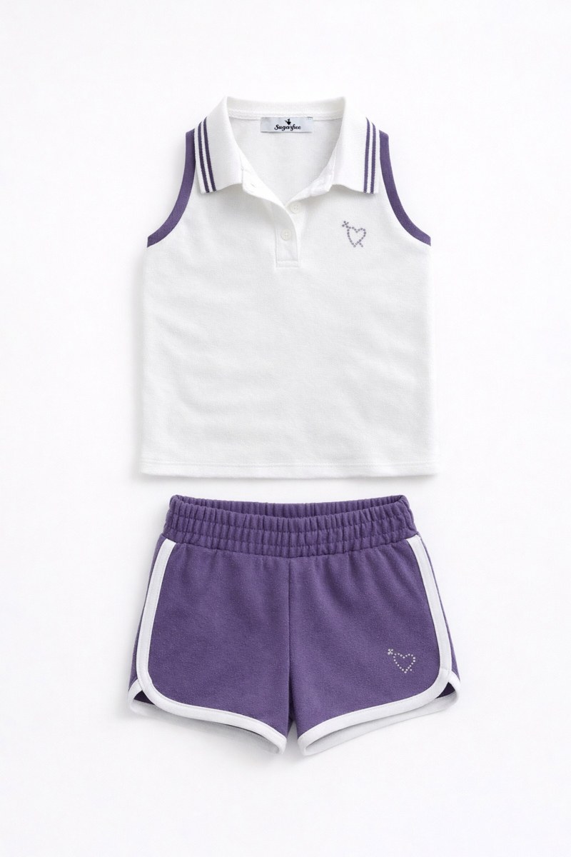 TERRY TOP/SHORTS SET FOR GIRLS-26618033-805