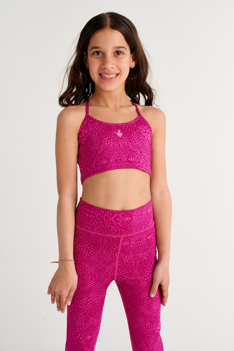 PRINTED SPORTS CROP TOP / BRA FOR GIRLS-26648000-999