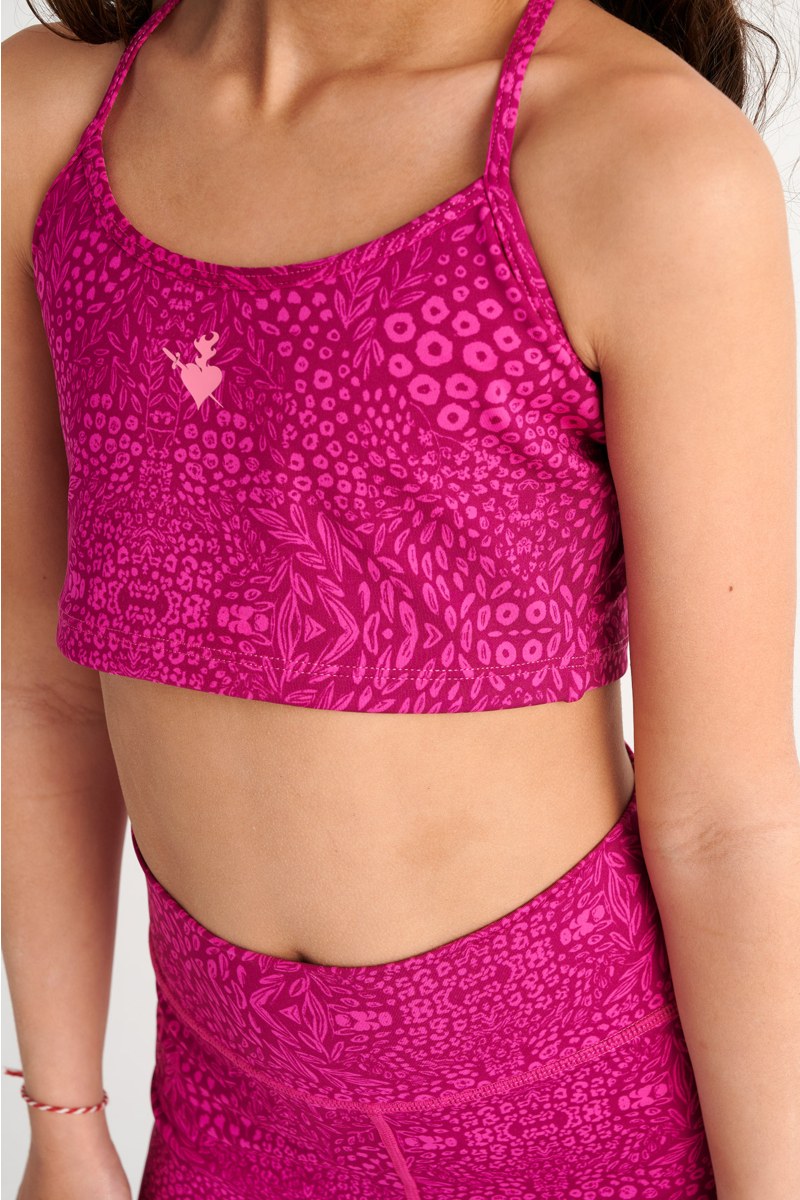 PRINTED SPORTS CROP TOP / BRA FOR GIRLS-26648000-999
