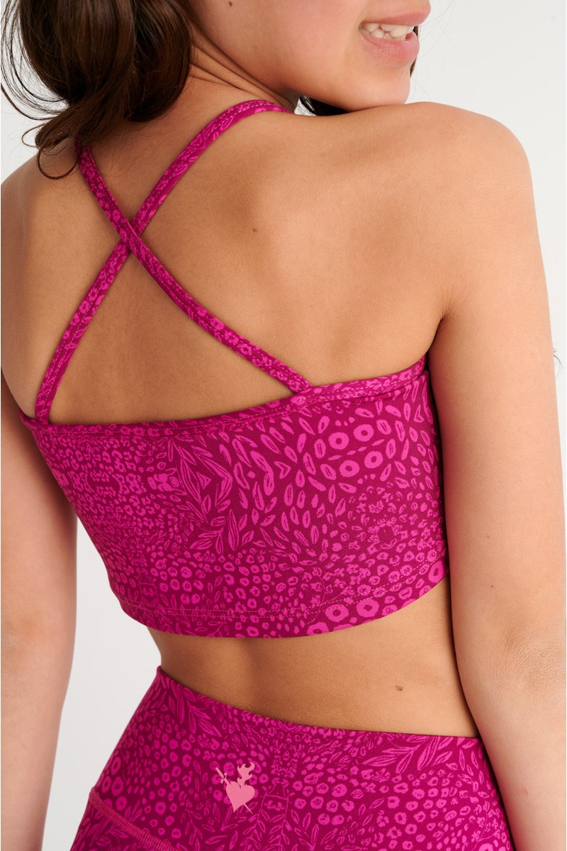 PRINTED SPORTS CROP TOP / BRA FOR GIRLS-26648000-999